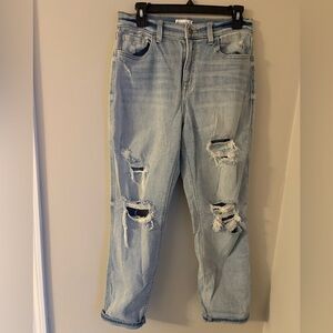 Studio Blue Distressed Girlfriend Jeans